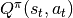 Q^\pi(s_t, a_t)