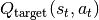 Q_\mathrm{target}(s_t,a_t)