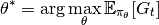 \theta^*=\arg\max_\theta \mathbb{E}_{\pi_\theta}[G_t]