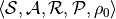\langle \mathcal{S}, \mathcal{A}, \mathcal{R}, \mathcal{P}, \rho_0\rangle