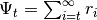 \Psi_t=\sum_{i=t}^\infty r_i