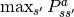 \max_{s^\prime} P_{ss^\prime}^a